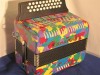 Canarino B system button accordion - multicolour